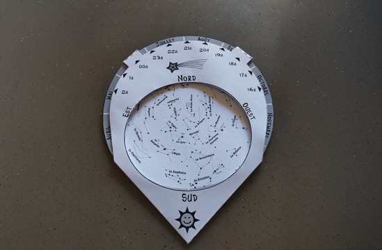 Une carte du ciel proposées en atelier